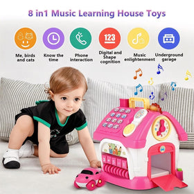OKREVIEW bilingual early-immersion house encourages English and Spanish vocabulary through sound play.