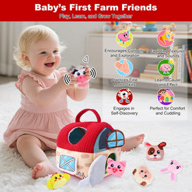 OKREVIEW Easter baby toys plush animals with rattles invite gentle shaking.