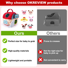 OKREVIEW Easter baby toys soft fabrics provide baby-friendly textures.