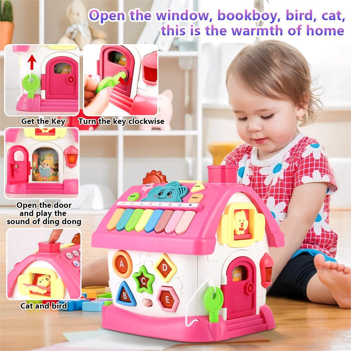 OKREVIEW learning clock engages toddlers with time concepts during play.