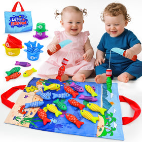 OKREVIEW Montessori fishing poles and fish promote early motor skills and color learning.
