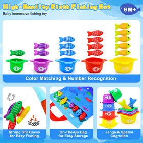 OKREVIEW Velcro-based safe fishing toys support gentle, engaging tactile play.