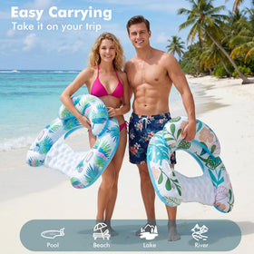 OKSUWATER soft-seat pool float delivers comfortable, relaxed lounging.
