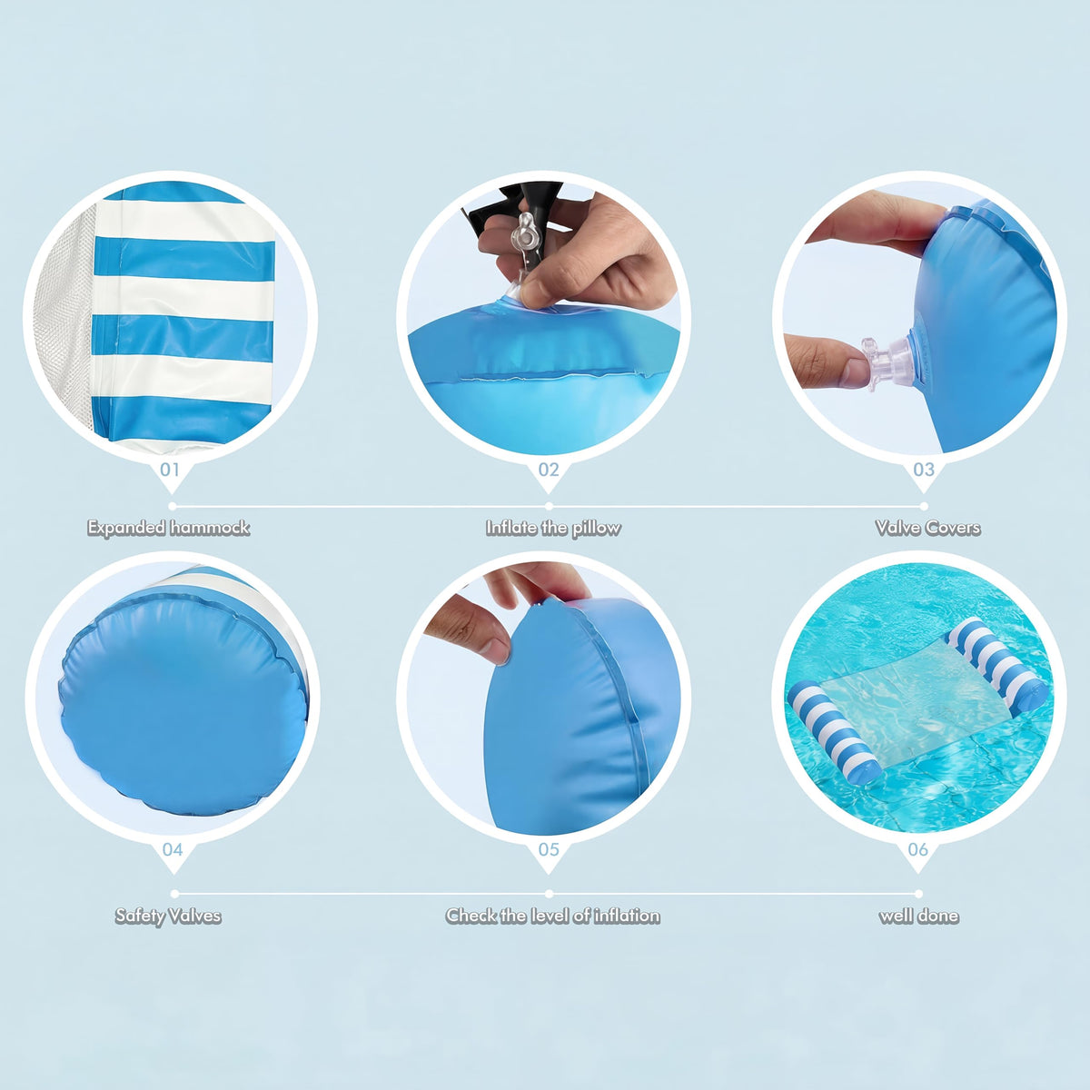 OKSUWATER 4in1 Water Hammock is ideal for pools, beaches, and lakes.
