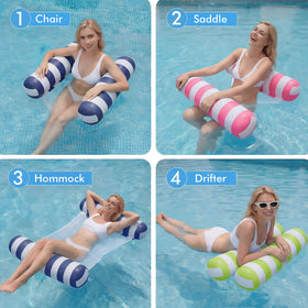 OKSUWATER 4in1 Water Hammock green offers stable support for relaxed water time.