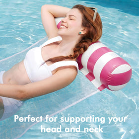 OKSUWATER 4in1 Water Hammock headrest delivers extra neck comfort during lounging.