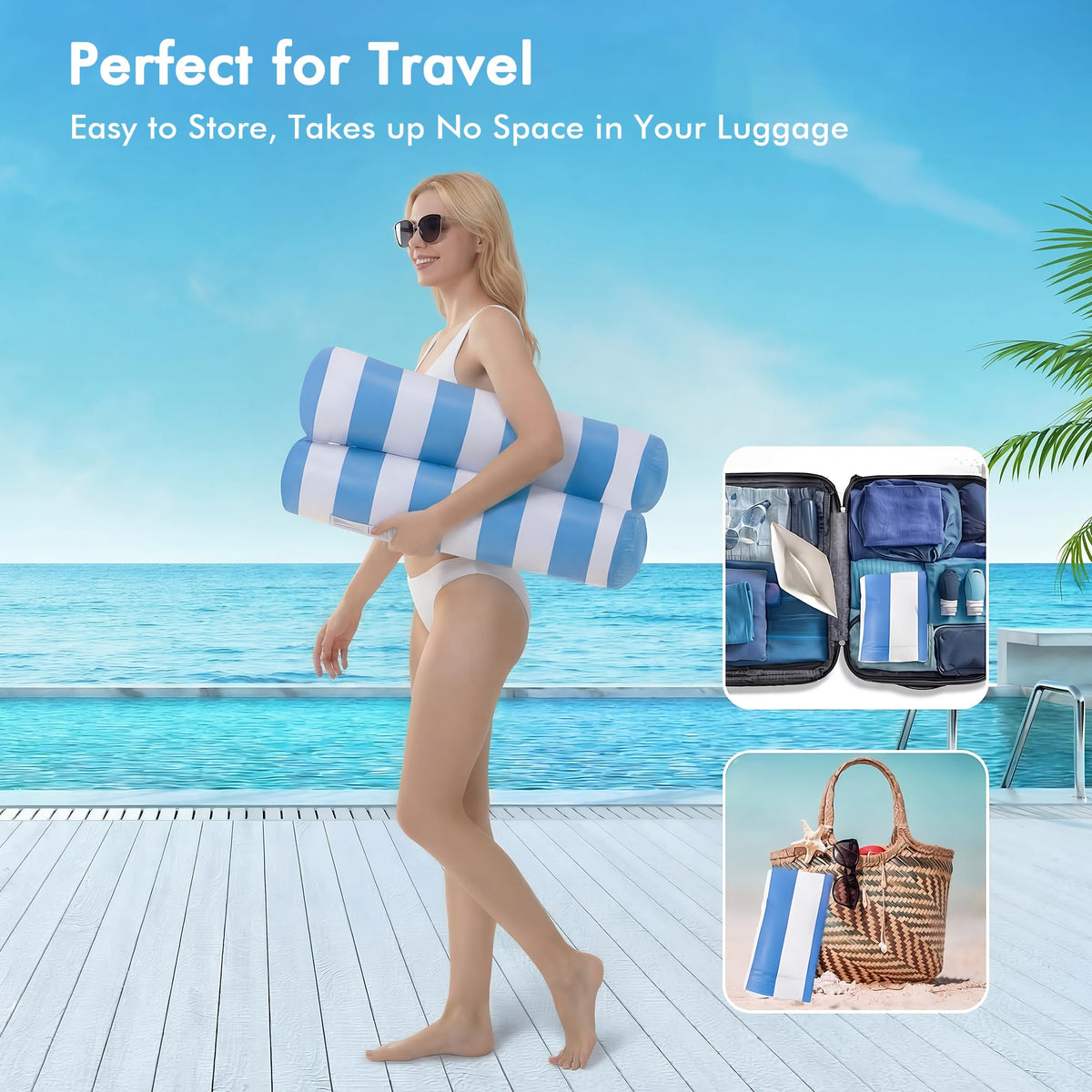 OKSUWATER 4in1 Water Hammock net fabric supports stable balance in water.