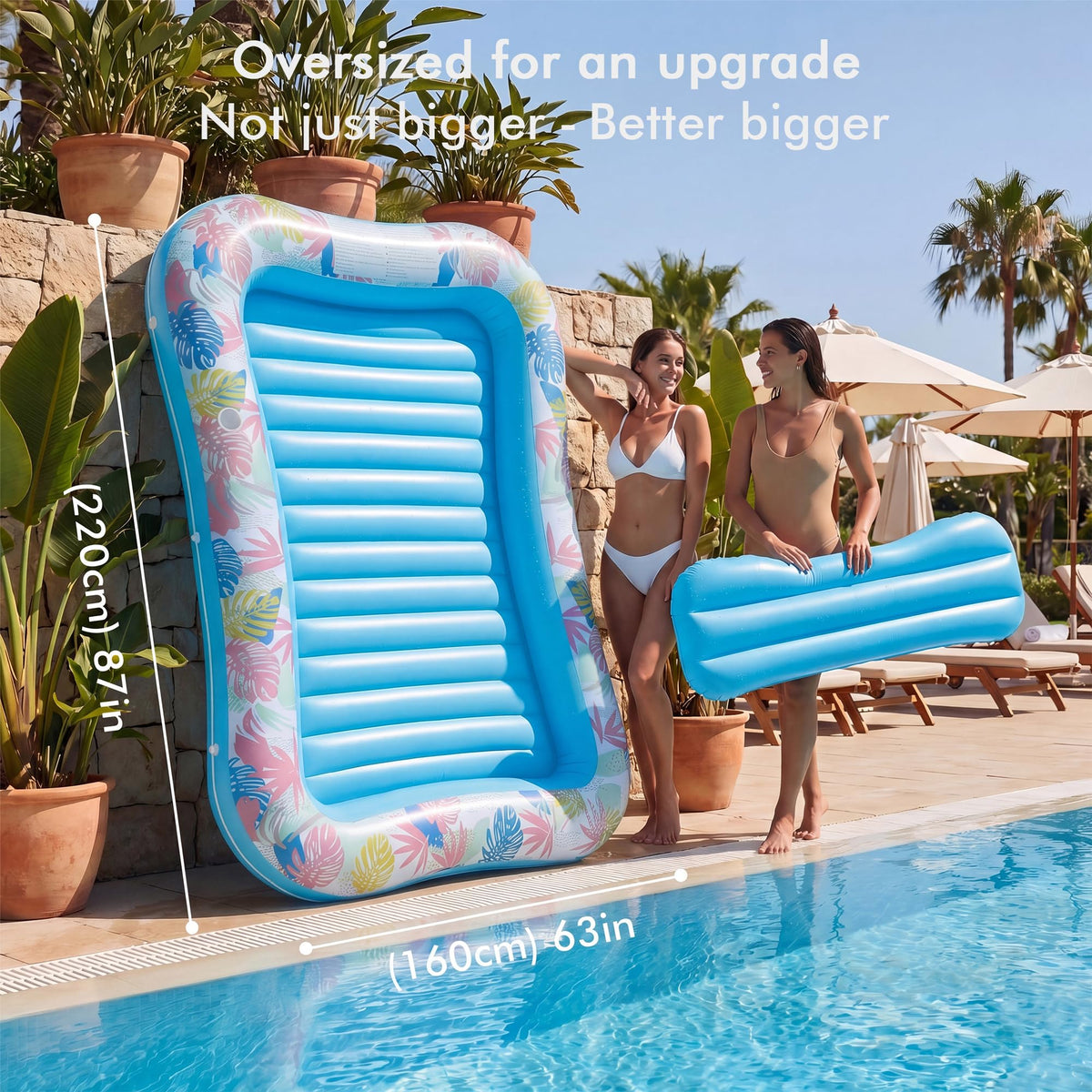OKSUWATER blue XL headrest removable supports neck comfort during lounging.