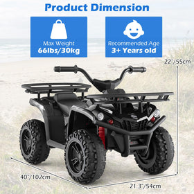 OLAKIDS 12V ATV all-terrain tires grip uneven surfaces safely.