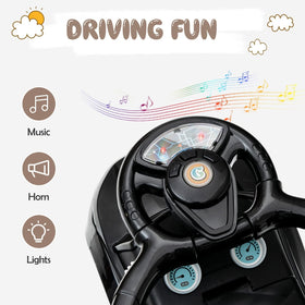 OLAKIDS 4 in 1 ride-on dark rotatable steering wheel: realistic driving experience