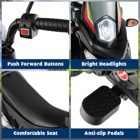 OLAKIDS Aprilia RX125 ride on, multimedia panel with Bluetooth and USB