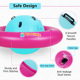 OLAKIDS giant roll and play seesaw action captures active, social fun.