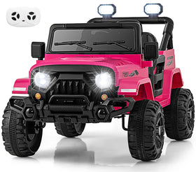 OLAKIDS ride-on truck front view with LED headlights for exciting play.