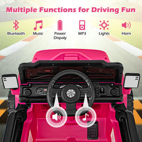 OLAKIDS ride-on truck with bright LED headlights enhances visibility during play.
