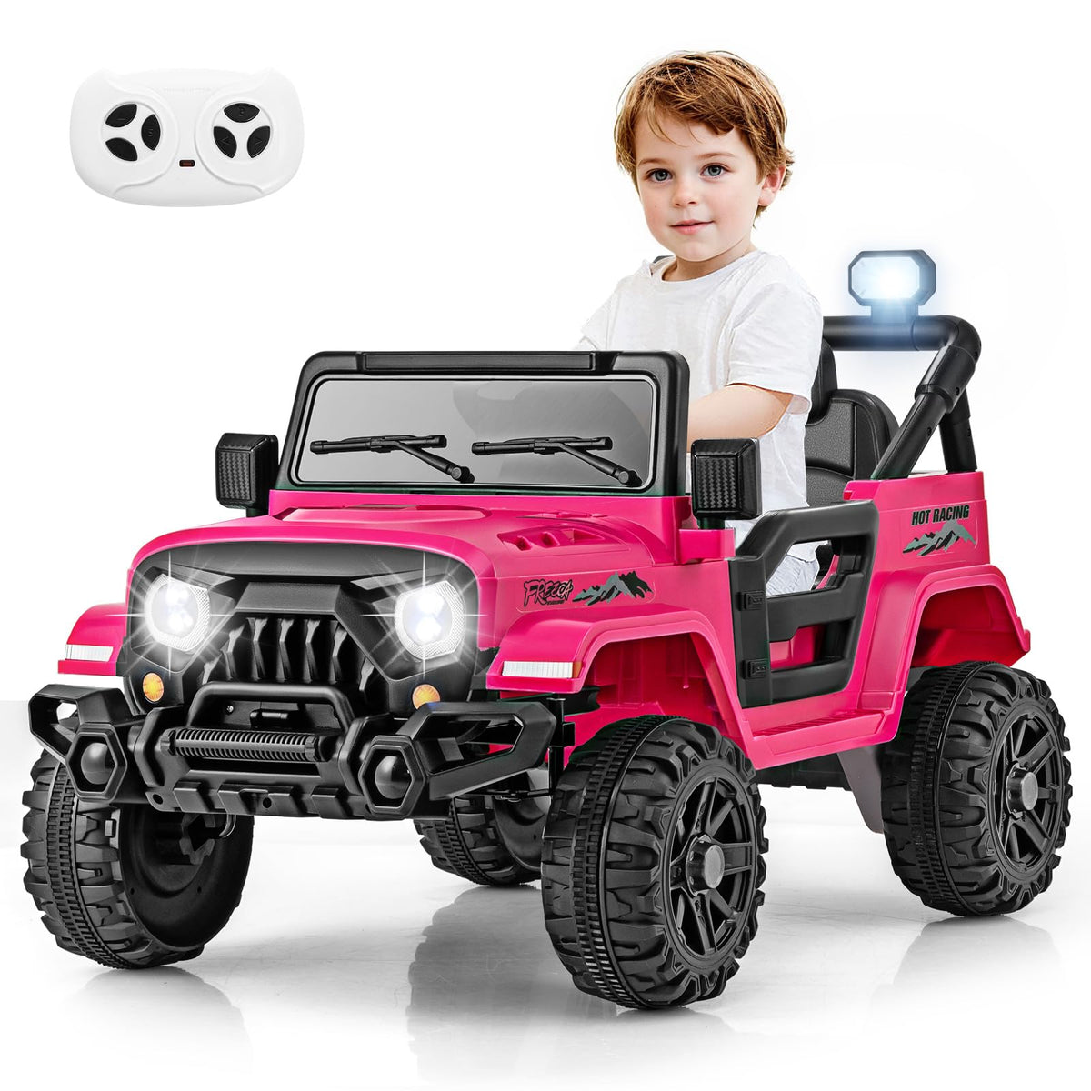 OLAKIDS ride-on truck packaging includes charger and instruction manual.