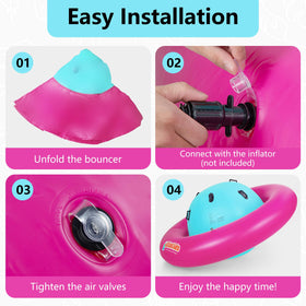 OLAKIDS six secure handles aid grip during climbs and bouncing.