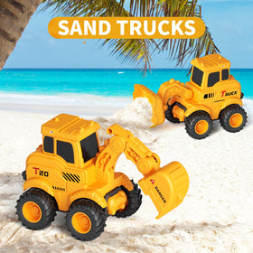 Olbyefly construction trucks: bulldozer ready to push and scoop for outdoor pretend work.