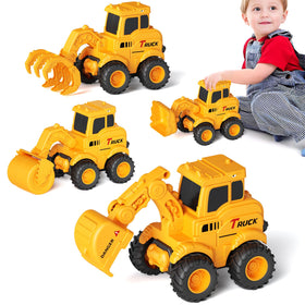 Olbyefly construction trucks: excavator in action for sandbox play.