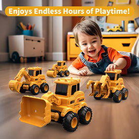 Olbyefly press-go trucks: no batteries needed; simply press and roll.
