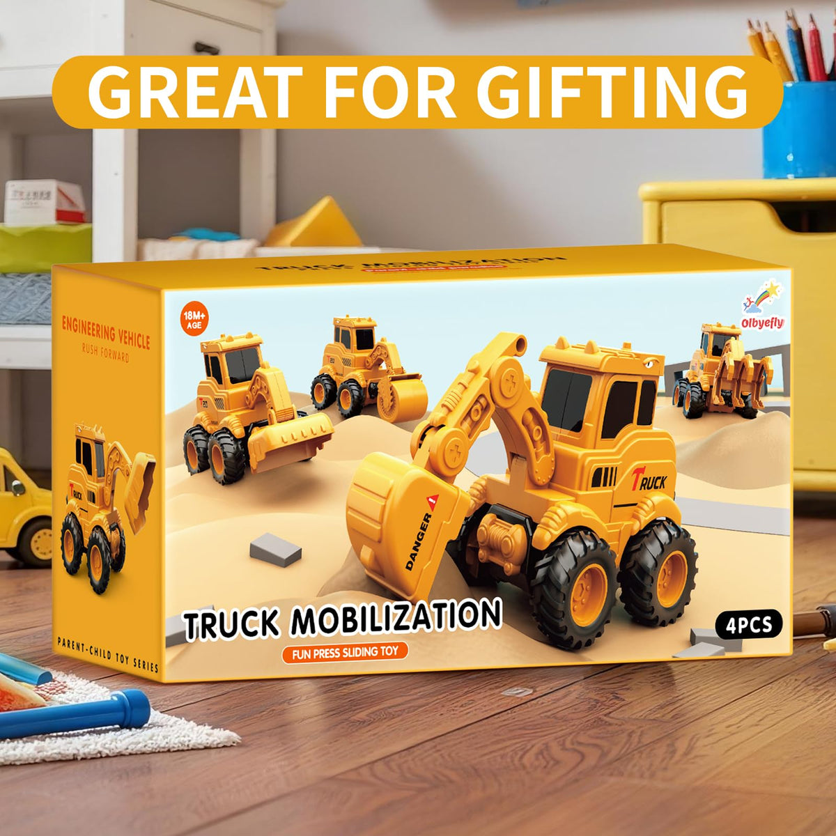 Olbyefly safe materials: smooth edges for kid-friendly construction play.