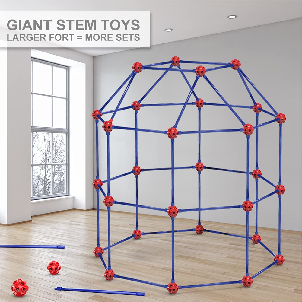 OleFun long-rods-building-pieces for flexible, extendable fort designs.