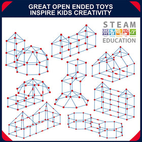 OleFun STEM focus helps kids explore 3D shapes during building.