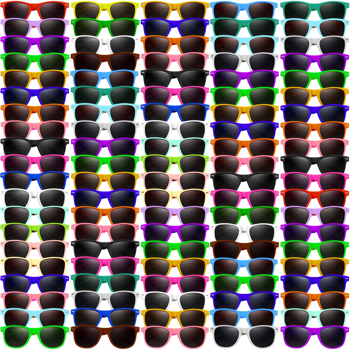 Oleitodh neon sunglasses in a 120-pack with colorful options for parties