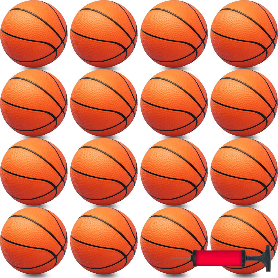 Oleitodh 30Pcs 7-Inch mini basketballs bulk with pump for quick setup and play