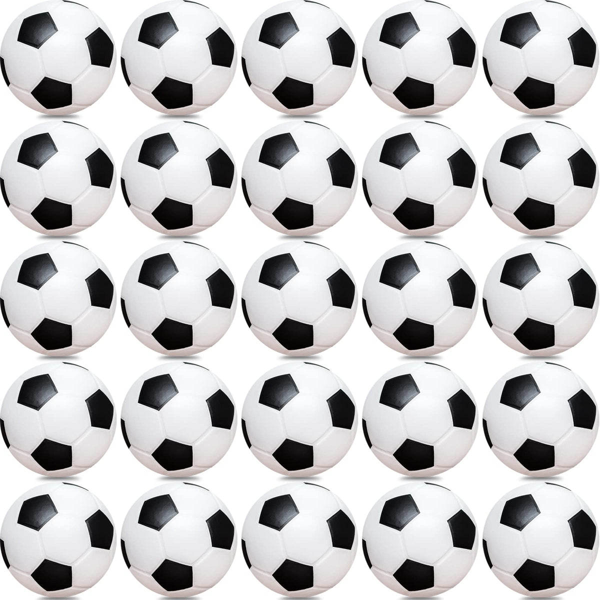 Oleitodh 60-pack mini soccer stress balls in display box, ideal party favors