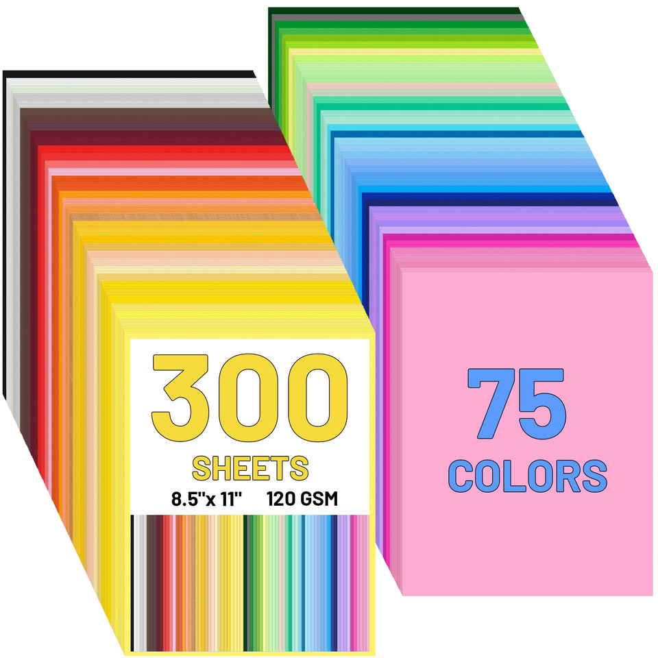 Oleitodh 75-color mega assortment sheets for vibrant crafts and classroom projects.