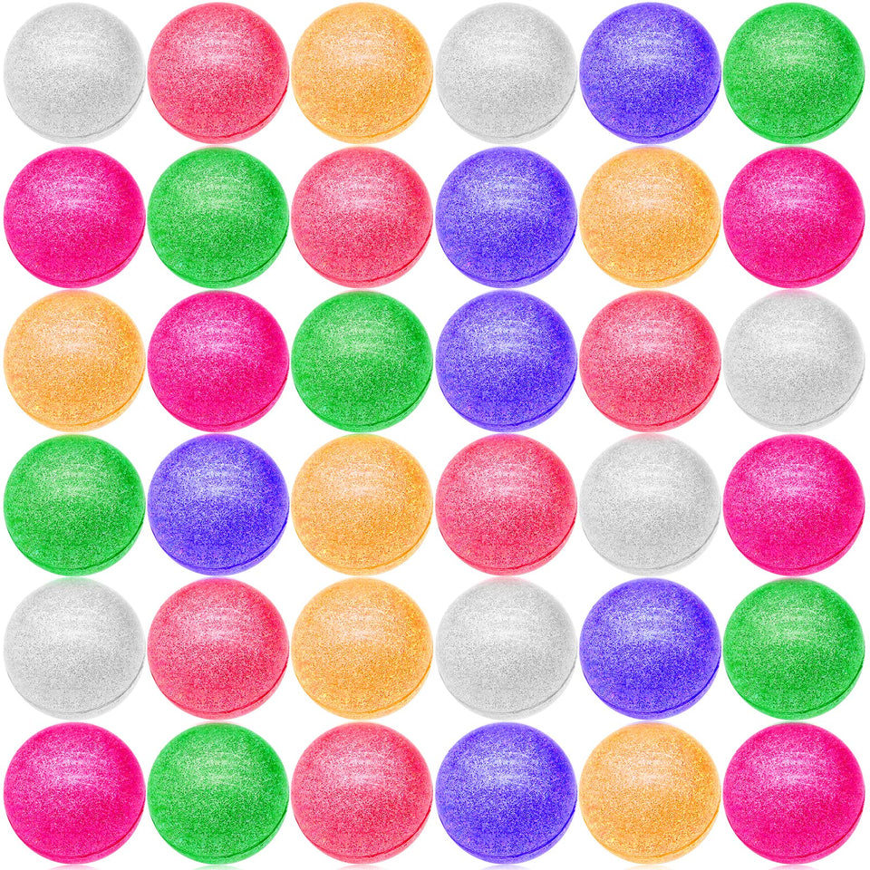 Oleitodh 84 glitter bouncy balls pack for party favors and playtime.