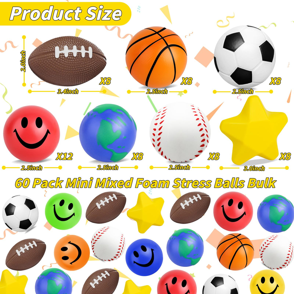 Oleitodh baseball stress ball for squeezing and calm
