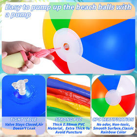 Oleitodh beach ball with valve-top for easy inflation and deflation