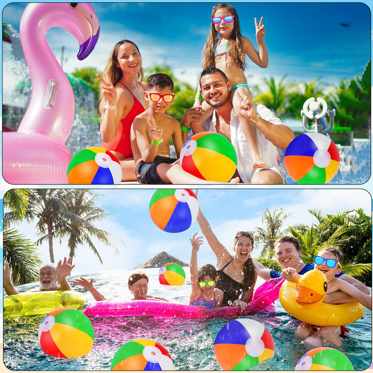 Oleitodh beach balls suit pool, beach, and backyard fun.