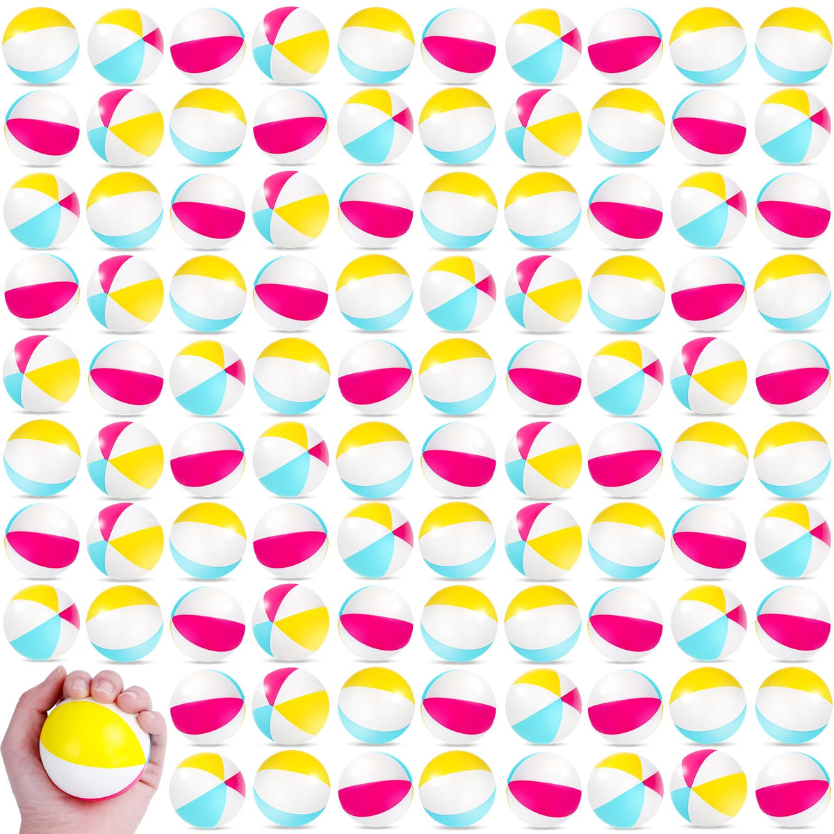 Oleitodh beach stress ball 2inch 6-color pack for handheld stress relief and play