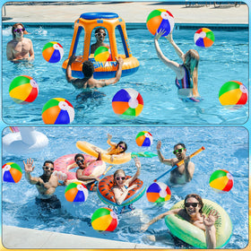 Oleitodh colorful beach ball and sunglasses bundle; versatile summer party favors.