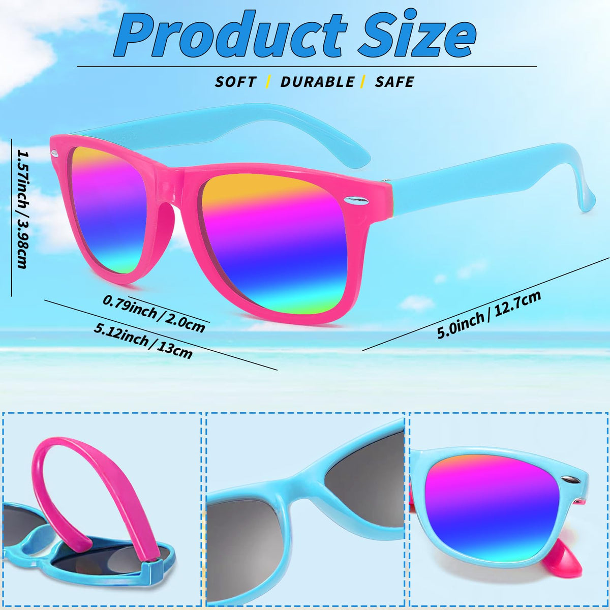 Oleitodh bulk party sunglasses for children, four per color, ideal goody bag filler.