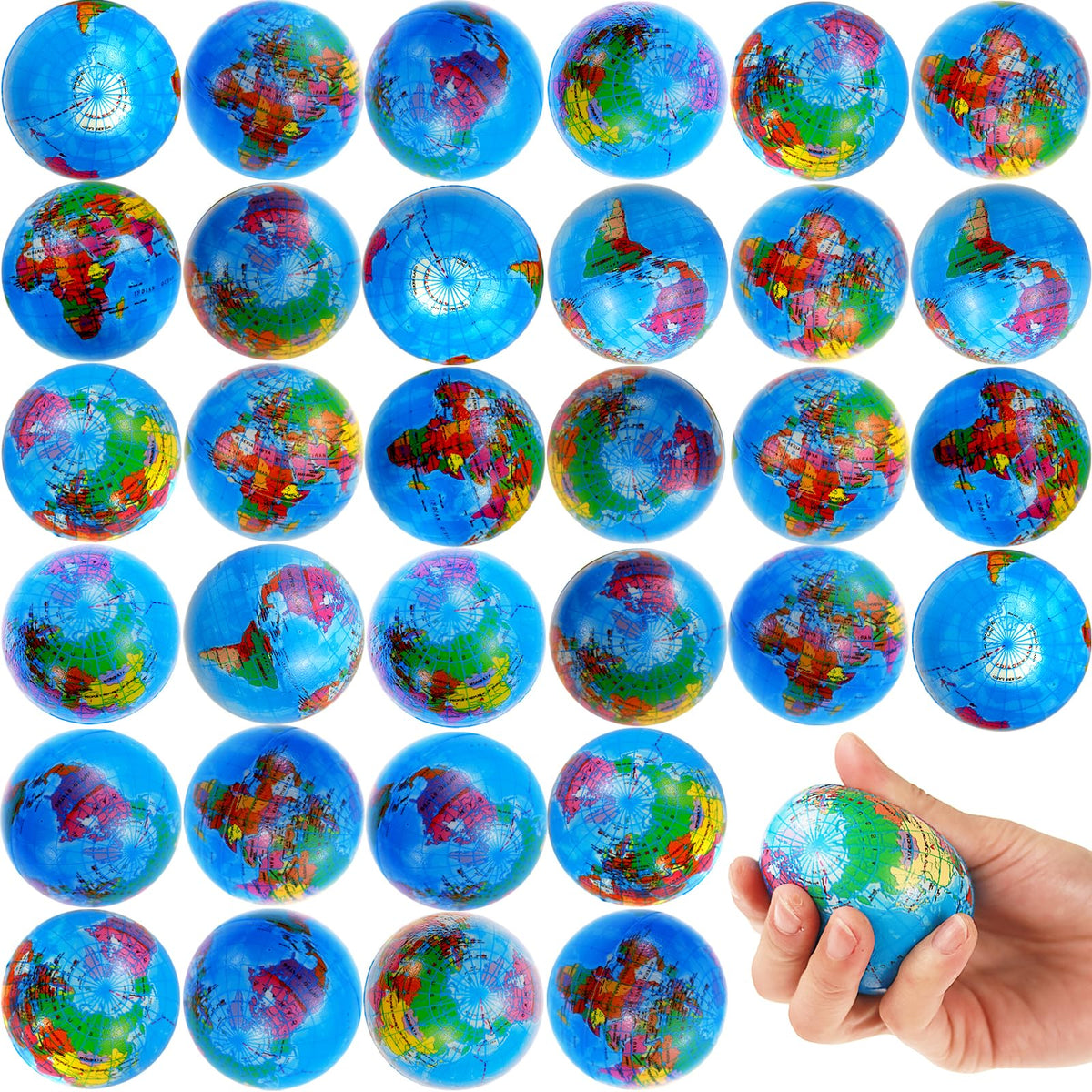 Oleitodh educational stress ball supporting geography learning and focus