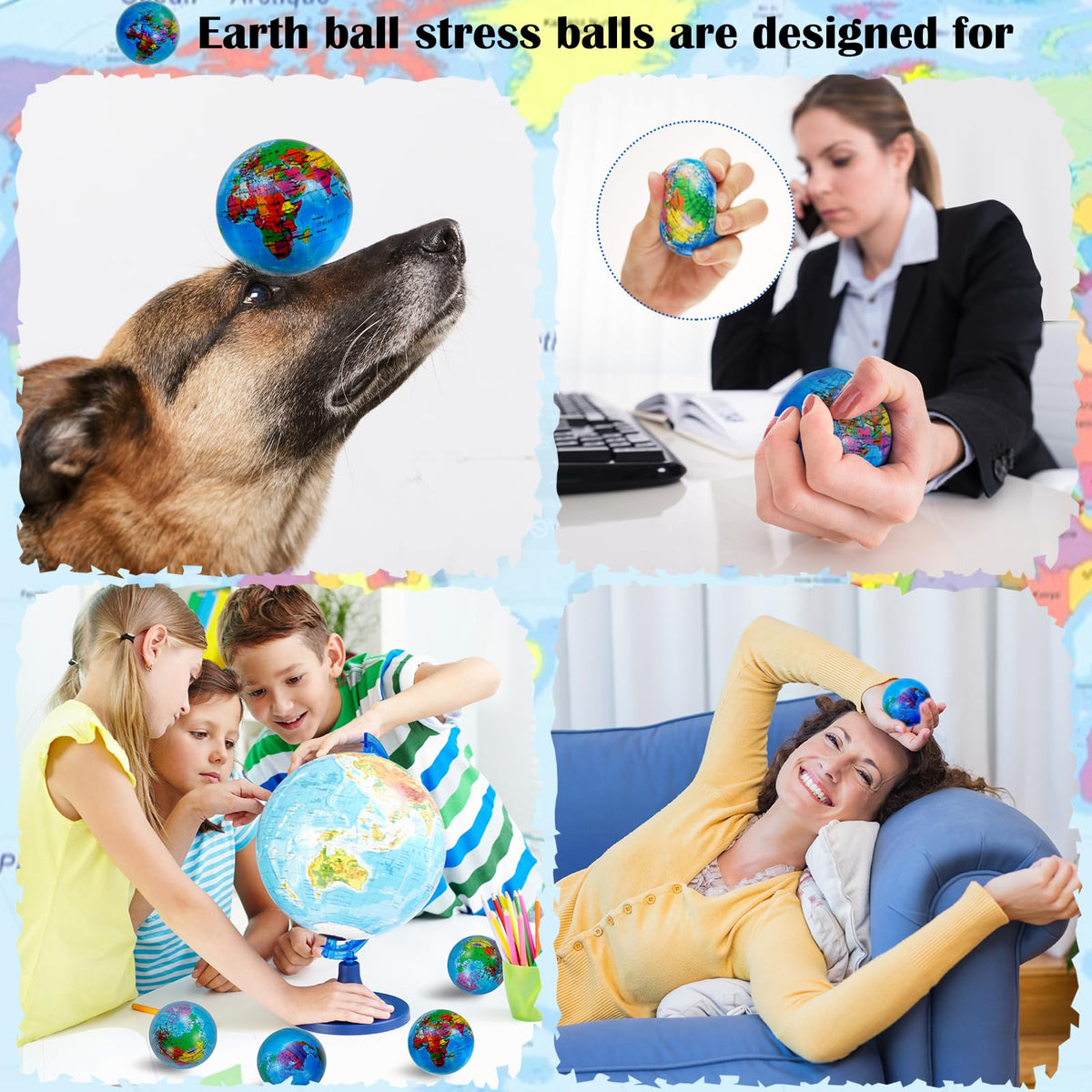Oleitodh foam globe ball soft texture ideal for repeated squeezes