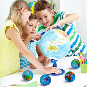 Oleitodh globe ball in hand demonstrating portable stress relief toy