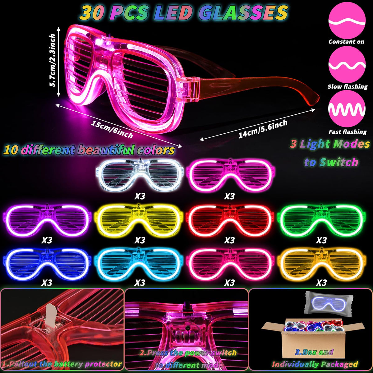 Oleitodh glow glasses green add vibrant color to events and group photos.