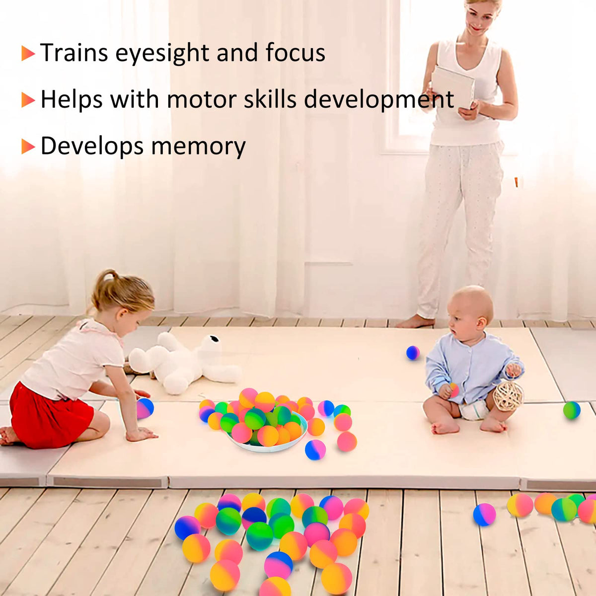 Oleitodh high elastic rubber ball delivers durable bounce for kids
