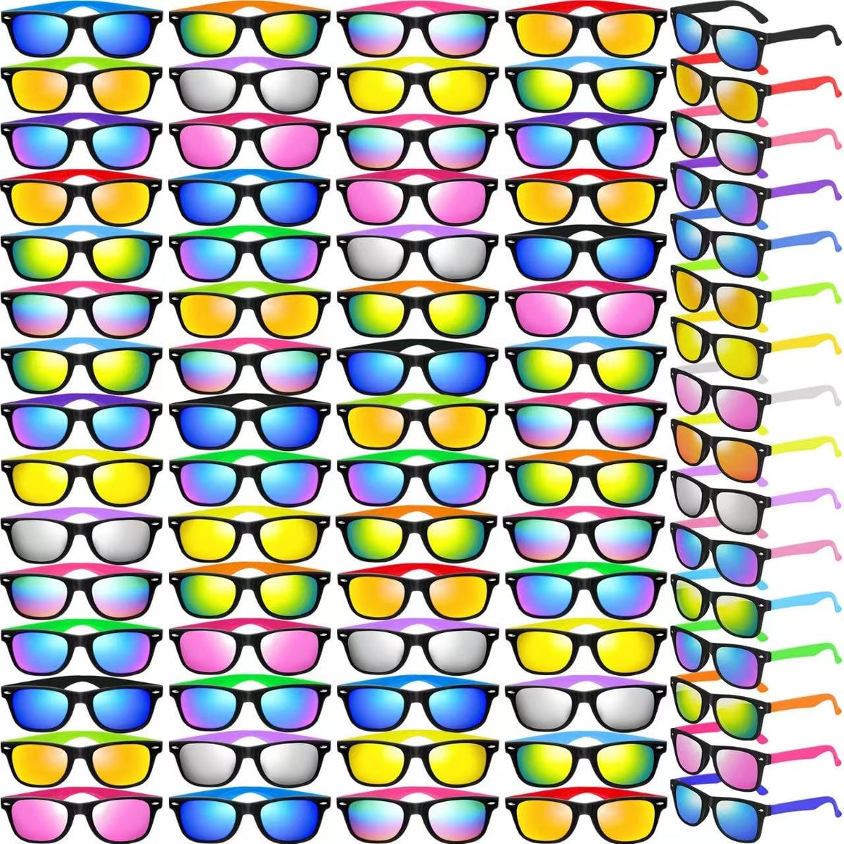 Oleitodh kids sunglasses 12-color bulk pack for sunny days.