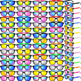 Oleitodh kids sunglasses 12-color bulk pack for sunny days.