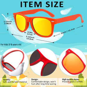 Oleitodh kids sunglasses color palette display shows vibrant neon shades