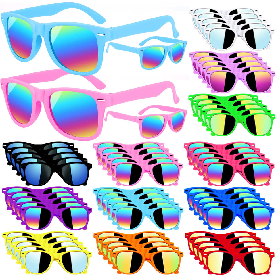 Oleitodh kids sunglasses front view with 12 neon colors for outdoor play