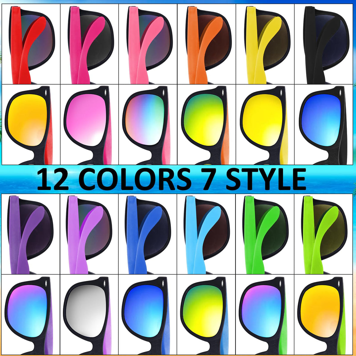 Oleitodh kids sunglasses 12 colors provide playful fashion for goody bags.