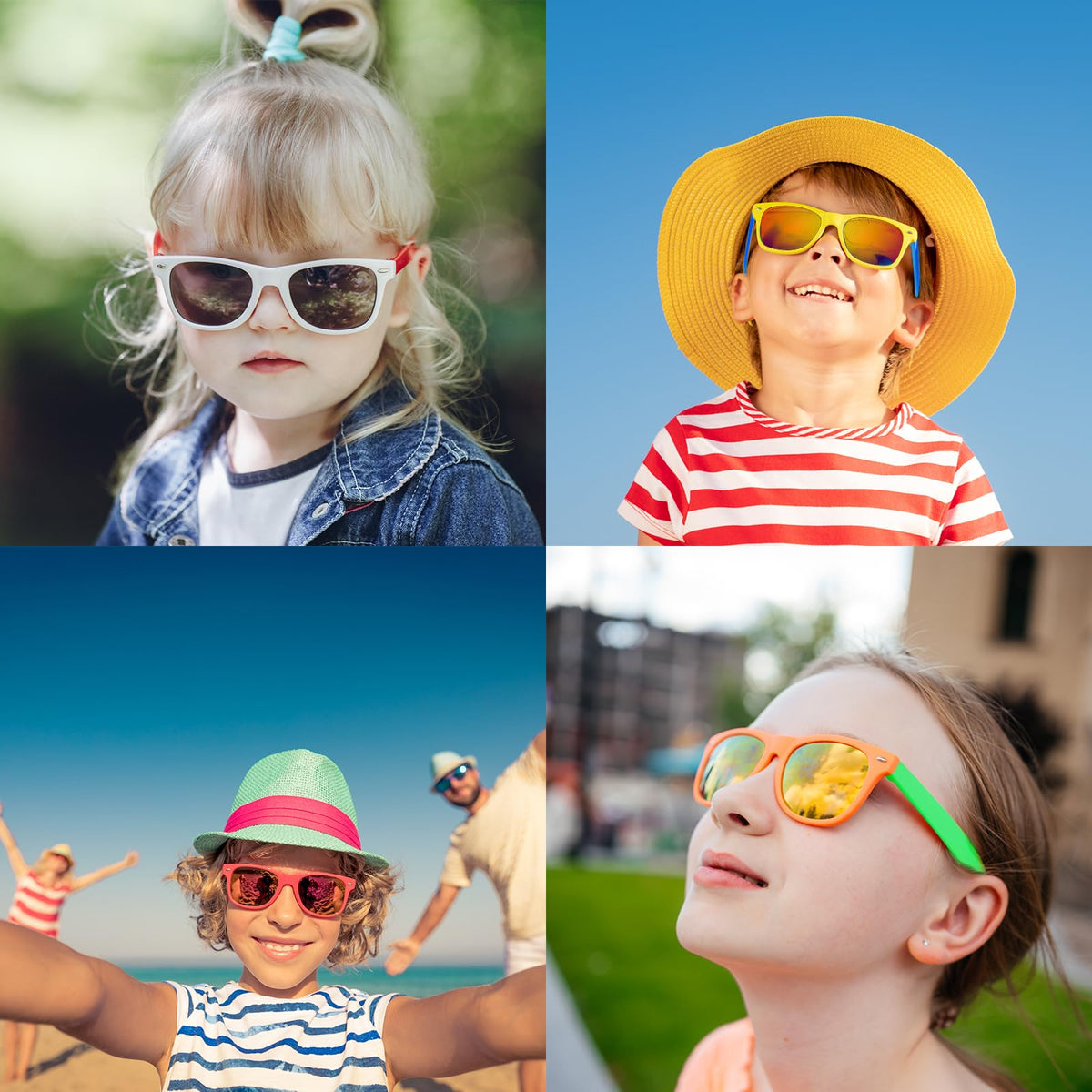Oleitodh kids sunglasses leg length 127mm ensures secure stay.