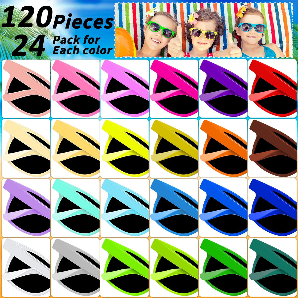Oleitodh kids sunglasses feature lightweight polypropylene design for comfortable all-day wear.