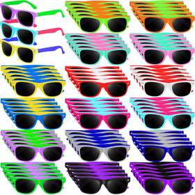 Oleitodh kids sunglasses neon colors pack for sunny days, ideal as party favors.